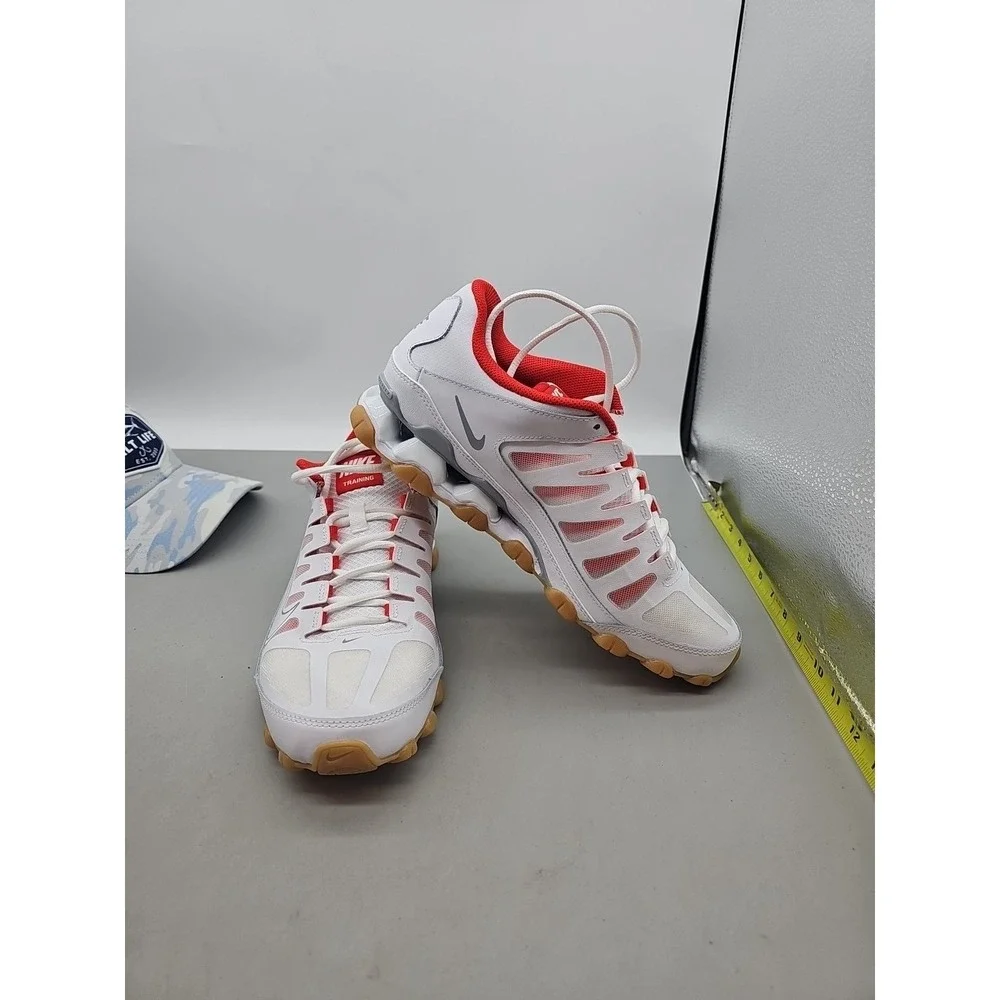 Nike Reax 8 TR Mesh White/Wolf Grey/Red 621716-103 Mens‎ 9 New